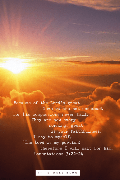 Gods mercy is new every morning