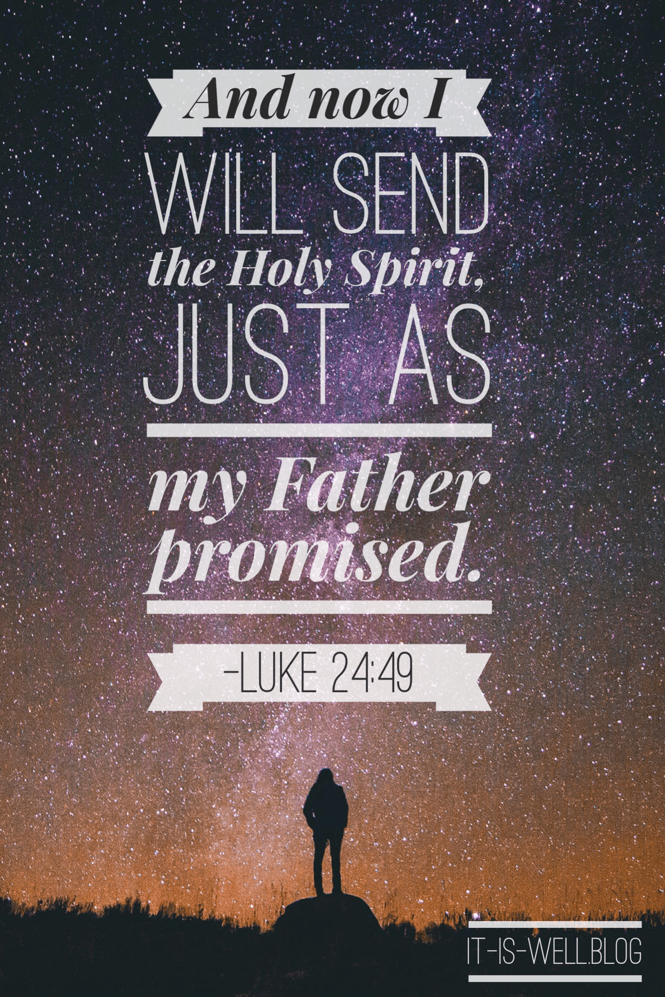 Jesus promises The Holy Spirit 